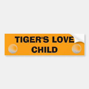 Tiger's Love Child - Golf Cart Bumpersticker