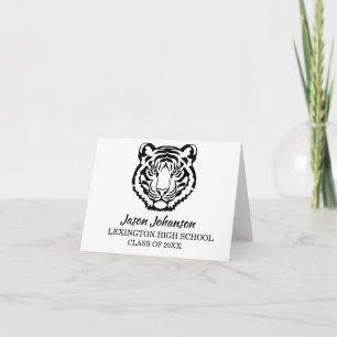Tigers Mascotte School Afstuderen Bedankkaart