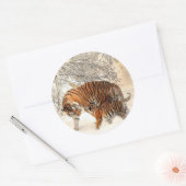 Tiger's moeder ronde sticker (Envelop)