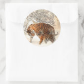 Tiger's moeder ronde sticker (Tas)