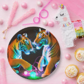 Tigers Papier Borden, 9" Rond Papier Bord (Feest)
