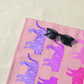 Tigers Peinture Style Serviette de plage (En situation)