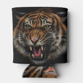 Tiger's Roar: Levendig Oerwouden portret Blikjeskoeler (Achterkant)