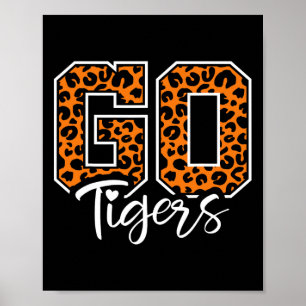 Tigers School Sport Fan Team Spirit Mascotte Schat Poster