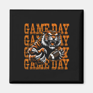 Tigers Voetbalwedstrijd Vintage Opgedrukte School Magneet