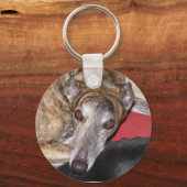 Tigerschimmel greyhound sleutelhanger (Voorkant)