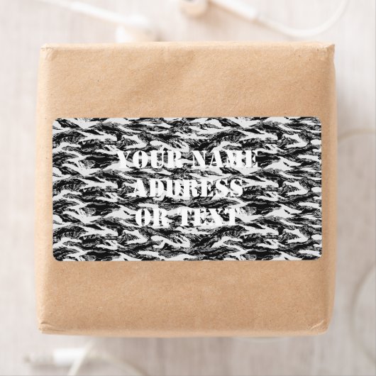 Tigerstripe Urban Camouflage - Zwart & grijs Etiket (Insitu)