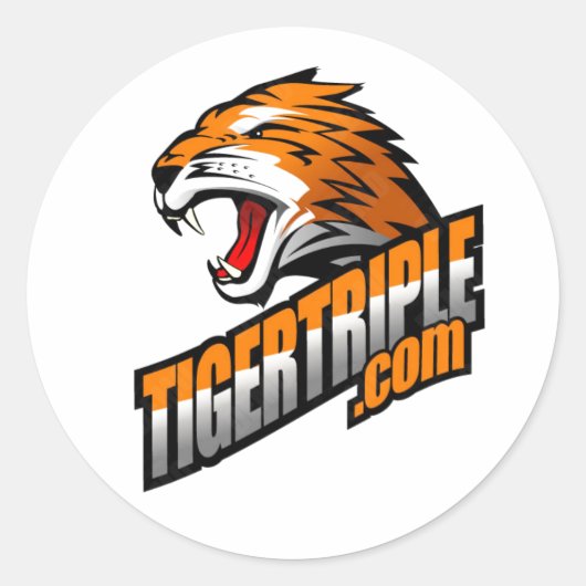tigertriple.com Blad van (6) 3" stickers (Voorkant)