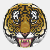TigerX-Sticker Ronde Sticker (Voorkant)