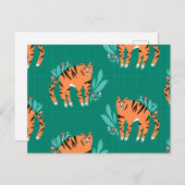 Tiges avec carte postale de fleurs (Devant / Derrière)