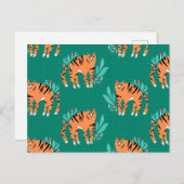 Tiges avec carte postale de fleurs (Devant / Derrière)