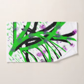 Tiges Vertes Fleurs Violettes (Serviette à main)