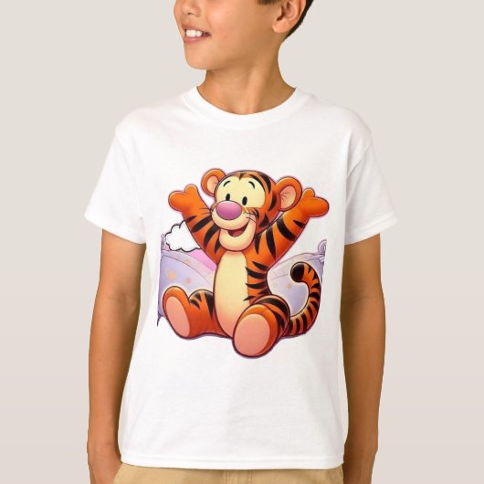 Tigger Cartoon Tiger T-Shirt (Voorkant)