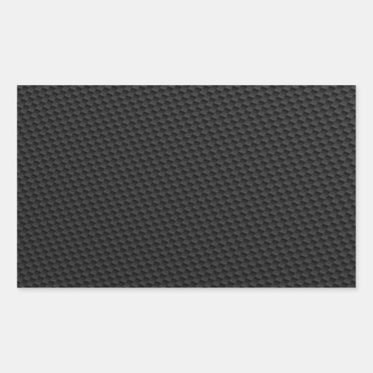Tightly Woven Carbon Fiber Textured Rechthoekige Sticker (Voorkant)