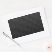 Tightly Woven Carbon Fiber Textured Rechthoekige Sticker (Envelop)