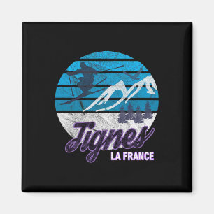 Tignes France Alps Ski Resort Snowboarding Magneet