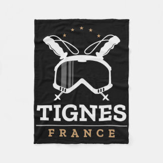 Tignes France Ski Resort  Skiën Snowboardi Fleece Deken