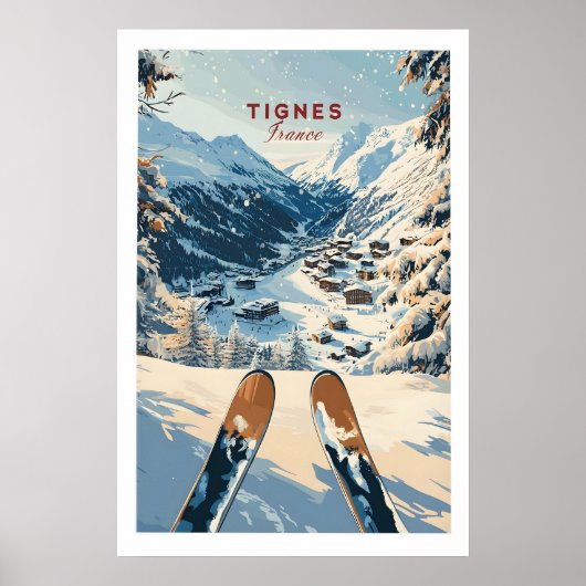 Tignes Reisposter 1 Poster (Voorkant)