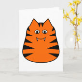 Tigr - carte de voeux mignonne de tigre (Fleur jaune)