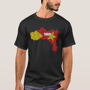 Tigray gebied in mijn DNA-plattegrond T-shirt