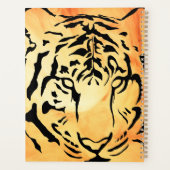 Tigre à rayures noires sur orange vif (Dos)