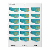 Tigre à visage doré Étiquette scolaire personnalis (Feuille entière)