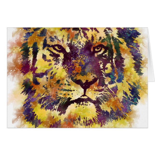 Tigre aquarelle (Devant horizontal)
