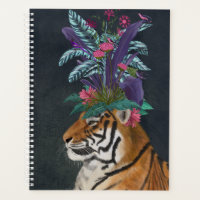 Tigre avec tête tropicale