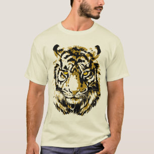 Tigre beige jaune T-shirt Tigre coloré