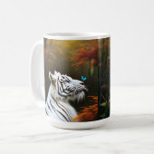 Tigre Blanc Ces Moments D'Amour, Café Mug (Devant gauche)