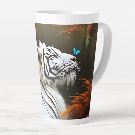 Tigre Blanc Ces Moments D'Amour, Latte Mug (Angle droit)