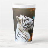 Tigre Blanc Ces Moments D'Amour, Latte Mug (Devant)