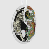 Tigre blanc contre dragon vert au Yin yang (devant)