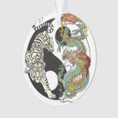 Tigre blanc contre dragon vert au Yin yang (devant)