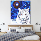 Tigre blanc Esprit animal Vortex étiré toile (Insitu(Chambre))