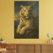 Tigre Blanc Majestueux – Impression d'Art Fin (Insitu(Salon))