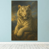 Tigre Blanc Majestueux – Impression d'Art Fin (Insitu (Plancher de Bois))