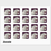 Tigre Blanc Pose Féroce – Autocollant (Feuille)