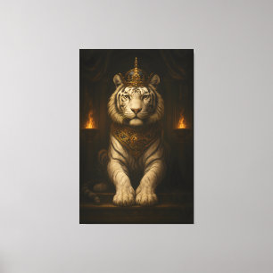 Tigre Blanc Royal • Toile d'Art Fin Luxe