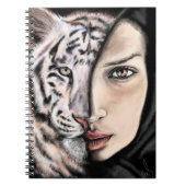 Tigre blanche - Carnet émotion - Peinture (Devant)