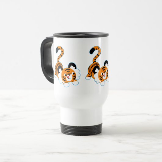 Tigre Cartoon Mignonne Prêt À Jouer À La Mug Commu (Devant gauche)