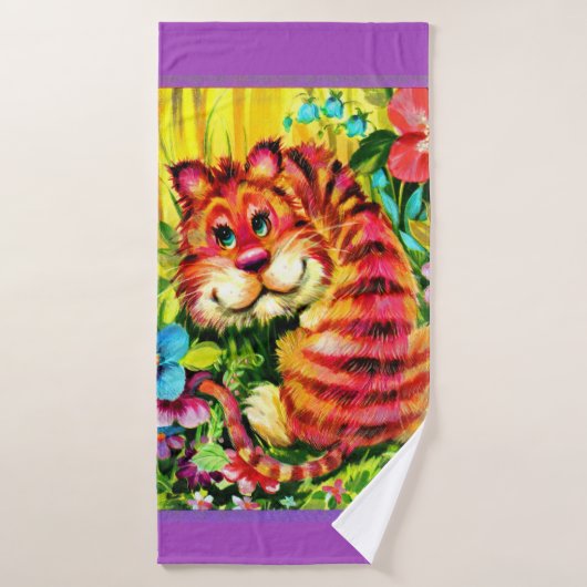 tigre coloré (Serviette de bain)