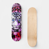Tigre coloré - Retro Tiger Skateboard (Recto)