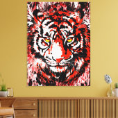 Tigre coloré toile Impression | L'art du tigre col (Insitu(Salon))