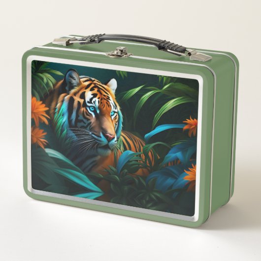 Tigre dans la jungle Lunchbox en métal (Devant)