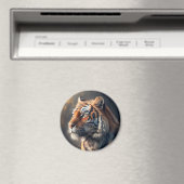Tigre Dans La Norme Naturelle, Aimant Cercle De 2¼ (In Situ (Lave-vaisselle))