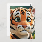 Tigre dans l'Anime de la Jungle, Carte postale (Devant / Derrière)