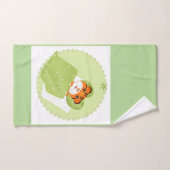 Tigre dans l'illustration de lit enfants imprimé e (Serviette à main)