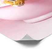Tigre dans une baignoire Impression rose Art mural (Coin)