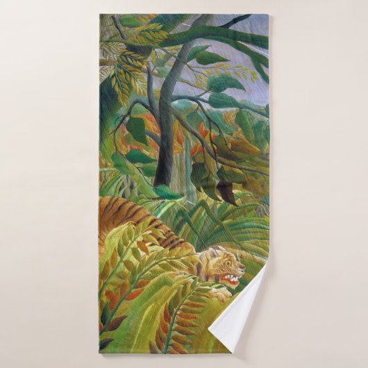 Tigre dans une tempête tropicale, Rousseau (Serviette de bain)